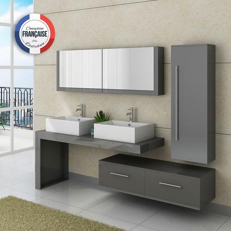 Meuble Italien Moderne Meuble Italien Moderne Dis9350gt Meuble Salle De Bain Gris Taupe original Et Design