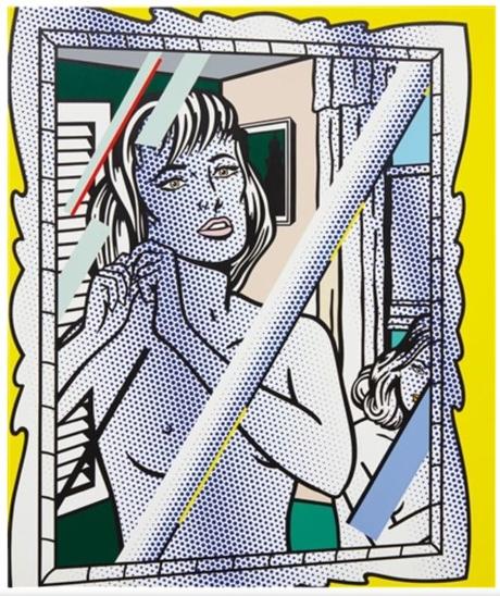 Roy Lichtenstein, Nudes in Mirror, 1994, huile et magna sur toile, 254 x 213.4 cm.