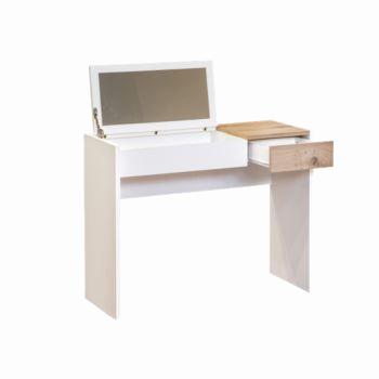 Fly Meuble Chaussures Console Coiffeuse Blanc Chene [ Home ] Bureau
