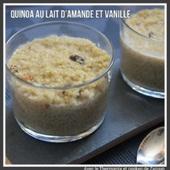 Quinoa au lait d'amande Thermomix companion, i cook ' in ou autres robots chauffants sans lait ni gluten'