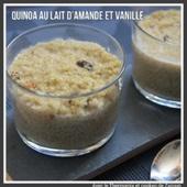 Quinoa au lait d'amande au Thermomix Quinoa au lait d'amande Thermomix companion, i cook ' in ou autres robots chauffants sans lait ni gluten'