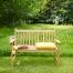   Banc en bois d'acacia FSC Bois Dessus Bois Dessous  
 Ce banc en bois d'acacia FSC issu de forêts durablement gérées peut accueillir 2 personnes avec son assise large et confortable. Parfait pour aménager un coin cosy au fond du jardin, avec une petite touche d'élégance. 
  Prix indicatif :  109€ sur le site  www.boisdessusboisdessous.com  