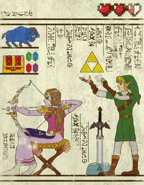 [INSOLITE] : l’illustrateur Josh Ln invente les super-Hiéroglyphes (et on en profite pour vous parler sérieusement du style graphique de l’Égypte antique)