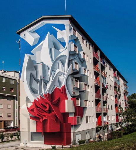 Les peintures murales tridimensionnelles de l’artiste italien Peeta