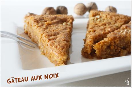 Gâteau aux noix (consistance brownie)