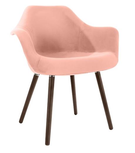 chaise velours rose