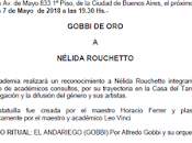 soir, Nélida Rouchetto l'honneur Academia Nacional Tango l'affiche]