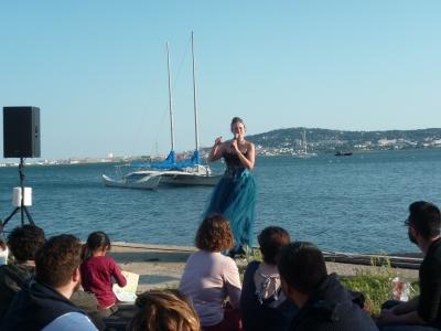 spectacle,musique,artistes,napolitain,représentation,piano,lac,mer