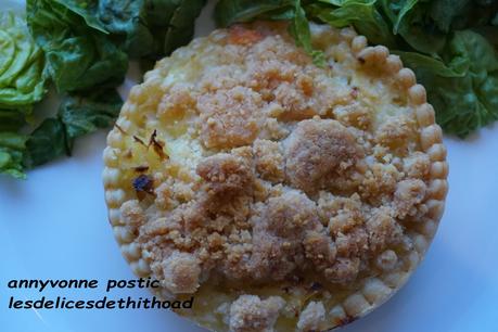 Tartelettes crumble saumon et poireaux (avec ou sans i'cook'in) Tartelettes crumble saumon et poireaux (avec ou sans i'cook'in)