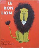 Heureuse lion heureux