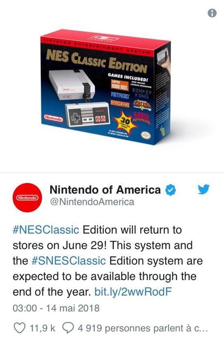 La NES mini revient sur le marché !