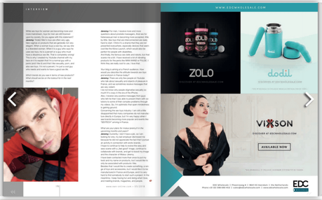 (EAN ONLINE) Interview dans le magazine professionnel de l’industrie du Sextoys