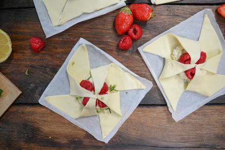 Moulin à vent aux framboises, citron et menthe.