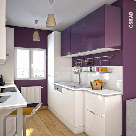 Meuble Cuisine Violet Petite Cuisine Equipe Studio Affordable Petite Cuisine Equipe