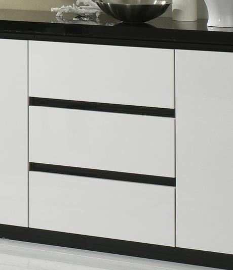 Meuble Salle De Bain 135 Cm Buffet Noir Laqué – Chaios