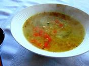 Soupe poulet soya} chou-fleur}