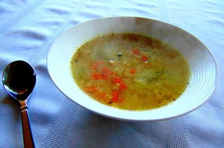 Soupe au poulet {de soya} et riz {de chou-fleur} Soupe au poulet {de soya} et riz {de chou-fleur}
