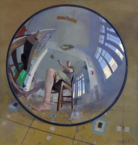 Amnon David Ar Self portrait in convex mirror 2008