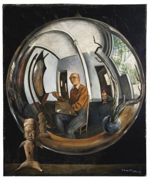 Roberto MONTENEGRO 1953 autoportrait dans une sphere