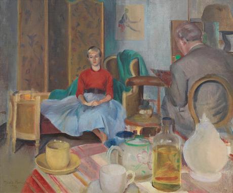 Harold Harvey The unwilling sitter 1932 Coll part