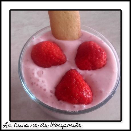 Verrine fraises, fromage blanc au thermomix ou sans 