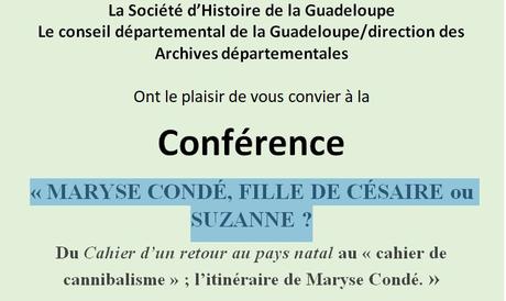 « MARYSE CONDÉ, FILLE DE CÉSAIRE ou SUZANNE ?