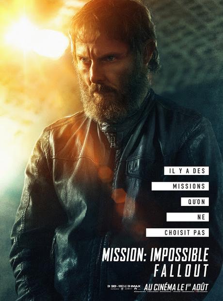 Affiches personnages VF pour Mission : Impossible - Fallout de Christopher McQuarrie