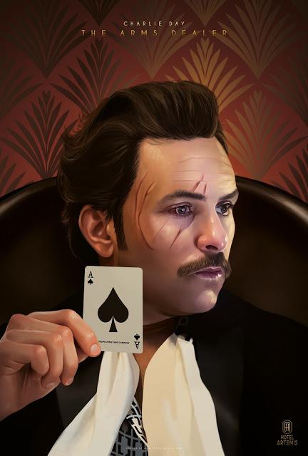 Affiches personnages US pour Hotel Artemis de Drew Pearce