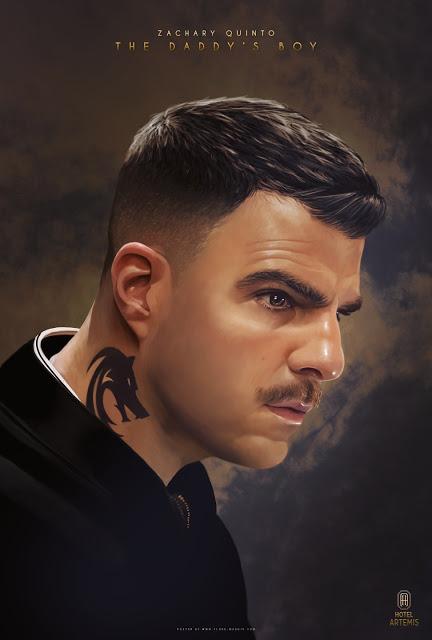 Affiches personnages US pour Hotel Artemis de Drew Pearce