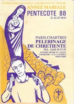 Livret du pèlerin de Paris à Chartres de 1988