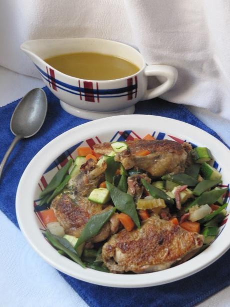 Suprêmes de pintade aux petits légumes