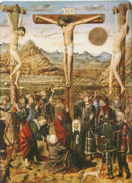 2 Croix-poutres, croix-troncs The-Crucifixion-1435-1445-Franco-Flemish-Master Thyssen Bornemisza