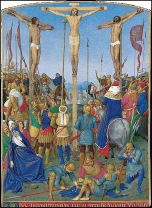 fouquet Livre heures Etienne Chevalier crucifixion 1452-1460 Musee Conde Chantilly