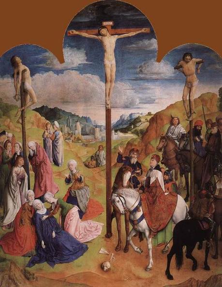 Justus_van_Gent_-_Calvary_Triptych_central 1465-68 cathedrale saint bavon gand