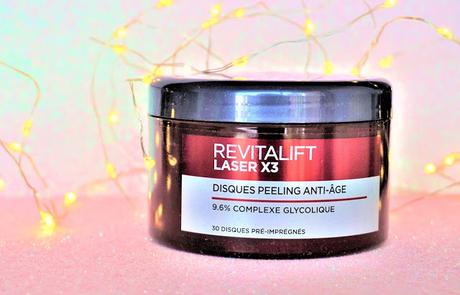 Disques peeling anti-âge Revitalift Laser X3 L'Oréal Paris acide glycolique