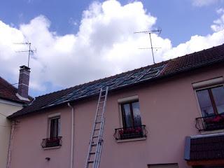 Pose du support photovoltaïque