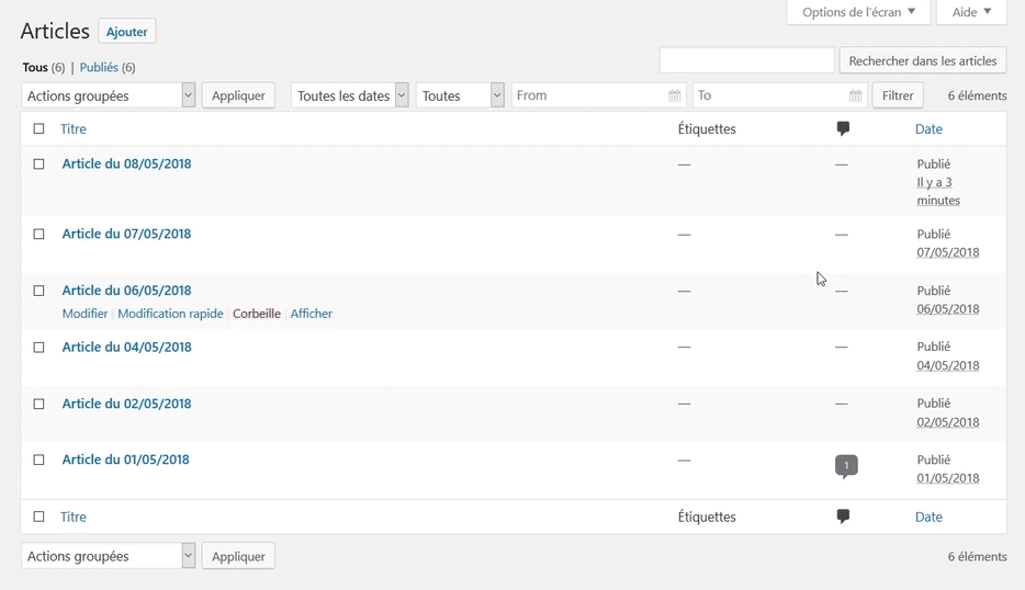 Ajouter un Filtre de Plage de Dates dans l’Administration des Posts Types Ajouter un Filtre de Plage de Dates dans l’Administration des Posts Types