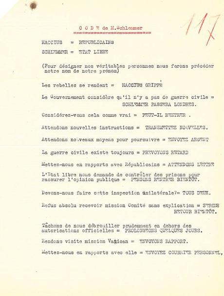 Quand en 1923 les délégués envoyaient d’Irlande des rapports codés au siège du CICR…