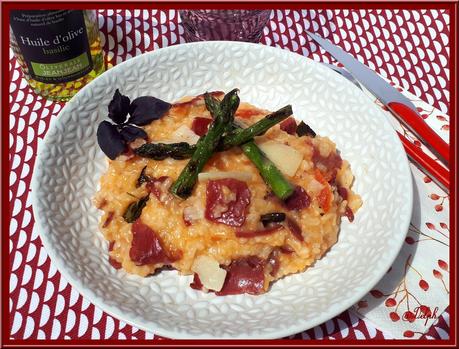 Risotto Tomates, Asperges et Bresaola