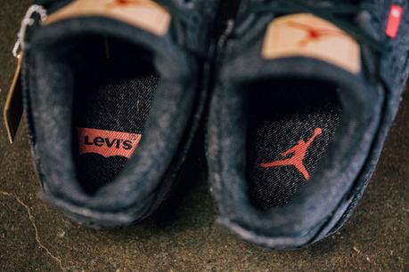 Levi's x Air Jordan 4 Black and White