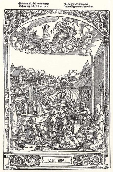 Life of the Children of Saturn, by Georg Pencz in the Folge der Planeten 1530
