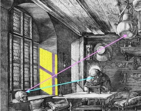 Durer 1514 Saint Jerome dans son etude deux visions
