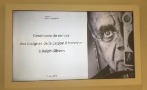 Galerie Thierry Bigaignon  – Cérémonie des insignes de Chevalier de l’Ordre de la Légion d’Honneur à Ralph Gibson – le 11 Juin 2018