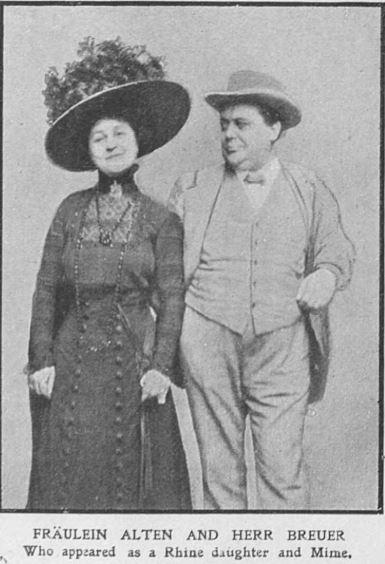 Bayreuth 1909.  Mlle Alten et Mr Breuer (The Graphic 8 )