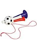Le kit du supporter de l’équipe de France pour la coupe du monde 2018 Amscan 9900941 - Trompette France - Bleu/Blanc/Rouge