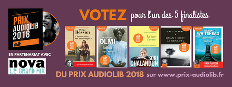 Les finalistes du Prix Audiolib 2018