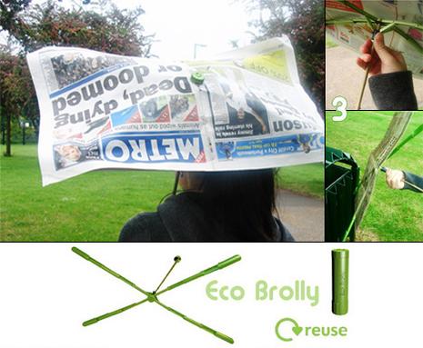 Eco-Brolly, un parapluie disons... adaptable