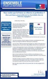 réforme l'UMP sont panne d'argent