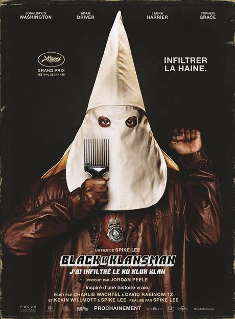 Première affiche VF pour BlackKklansman de Spike Lee