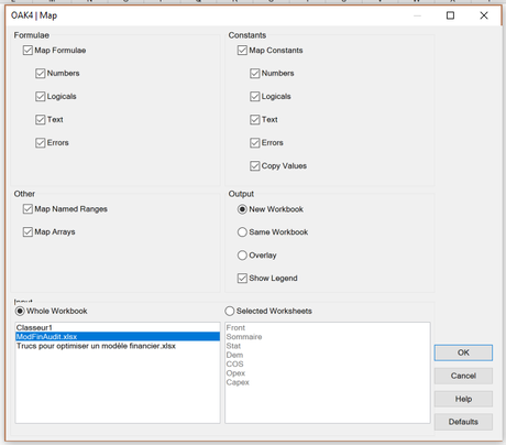 Oak Map Options